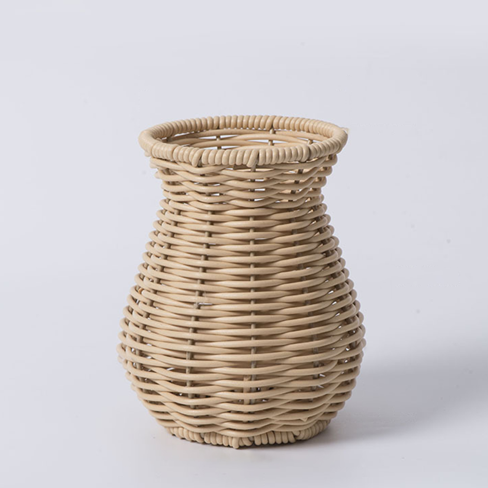 Pampas Grass Decor - El Dokuması Kurutulmuş Çiçeklik Rattan Görünümlü
