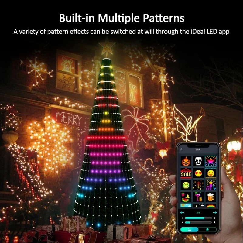Home Decor Free App - Noel Yıldızı Ağaç Işıkları RGB LED,