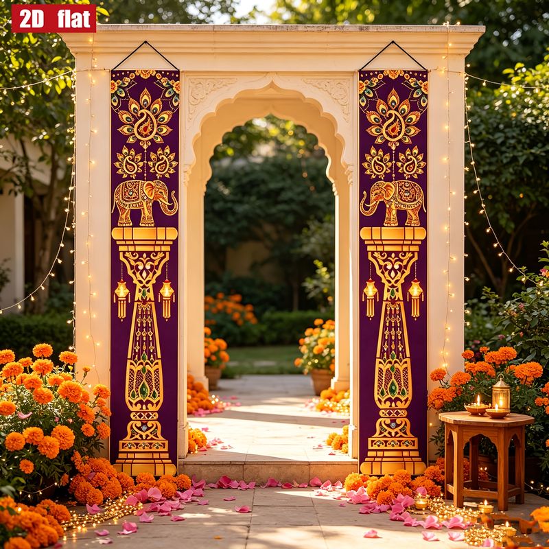 Home Decor Indonesia - VIKAMA 2 Adet Diwali Veranda Afişi