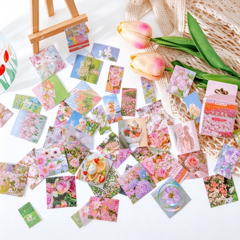 Home Decor Magazine - 45 Adet Bahar Çiçeği Temalı Çıkartma,