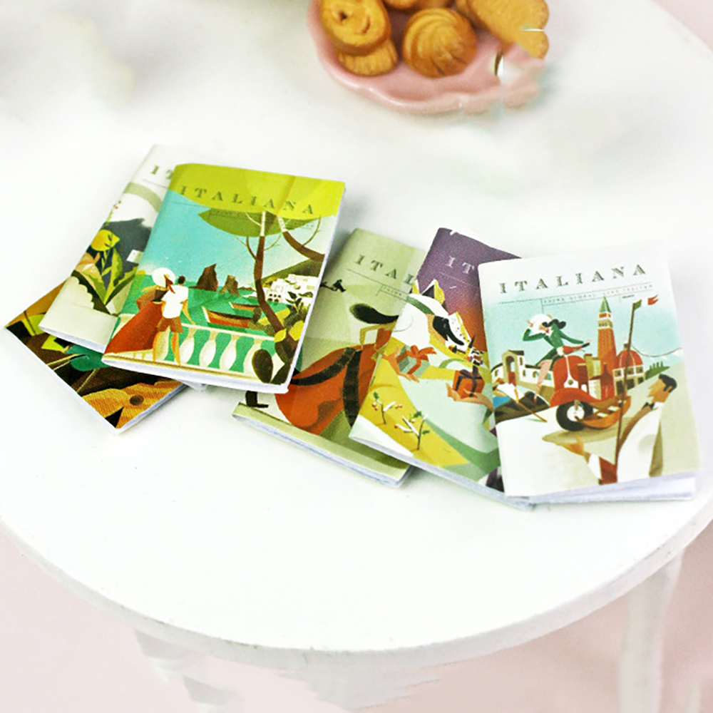 Home Decor Magazine - 6 adet 1/12 Dollhouse Minyatür Aksesuarları