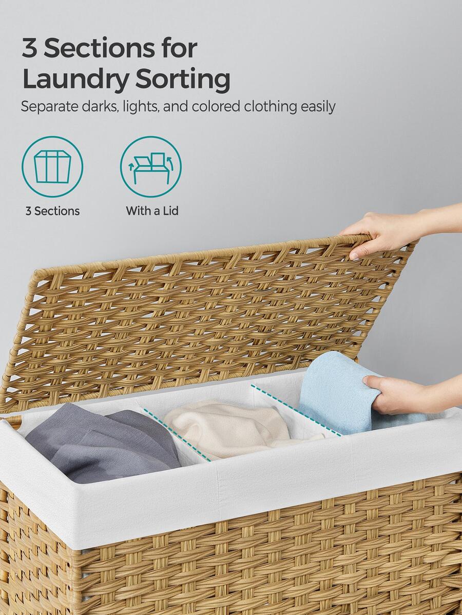 Kapaklı Çamaşır Sepeti, 42,3 G - Rattan Plant Basket incelemesi ve fiyatı