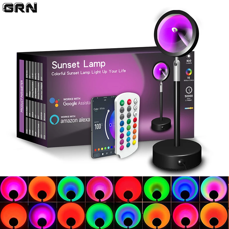 Akıllı LED Sunset lamba renkli - Home Decor Free App incelemesi ve fiyatı
