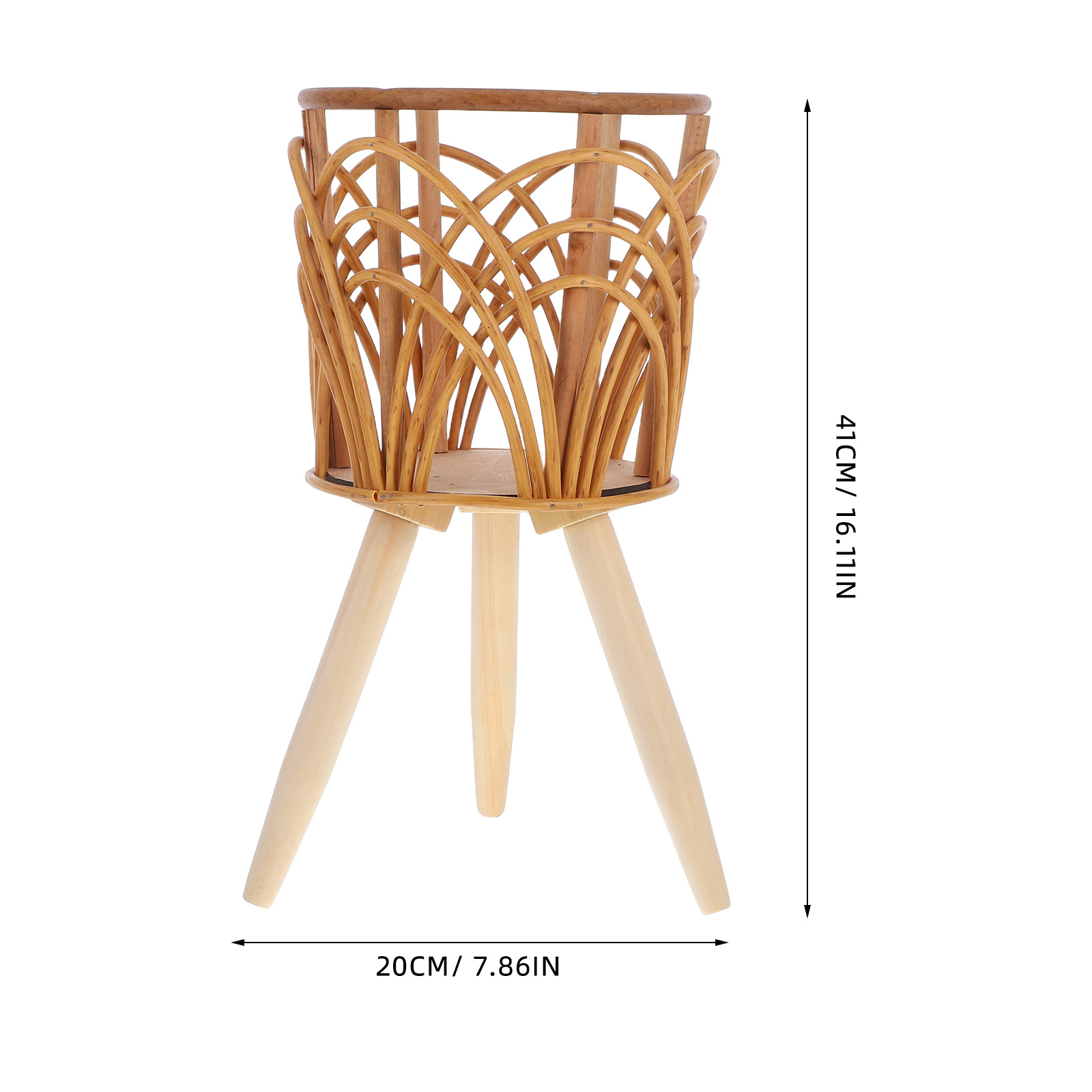 Ahşap Rattan Saksı Standı, Ahş - Rattan Plant Basket incelemesi ve fiyatı