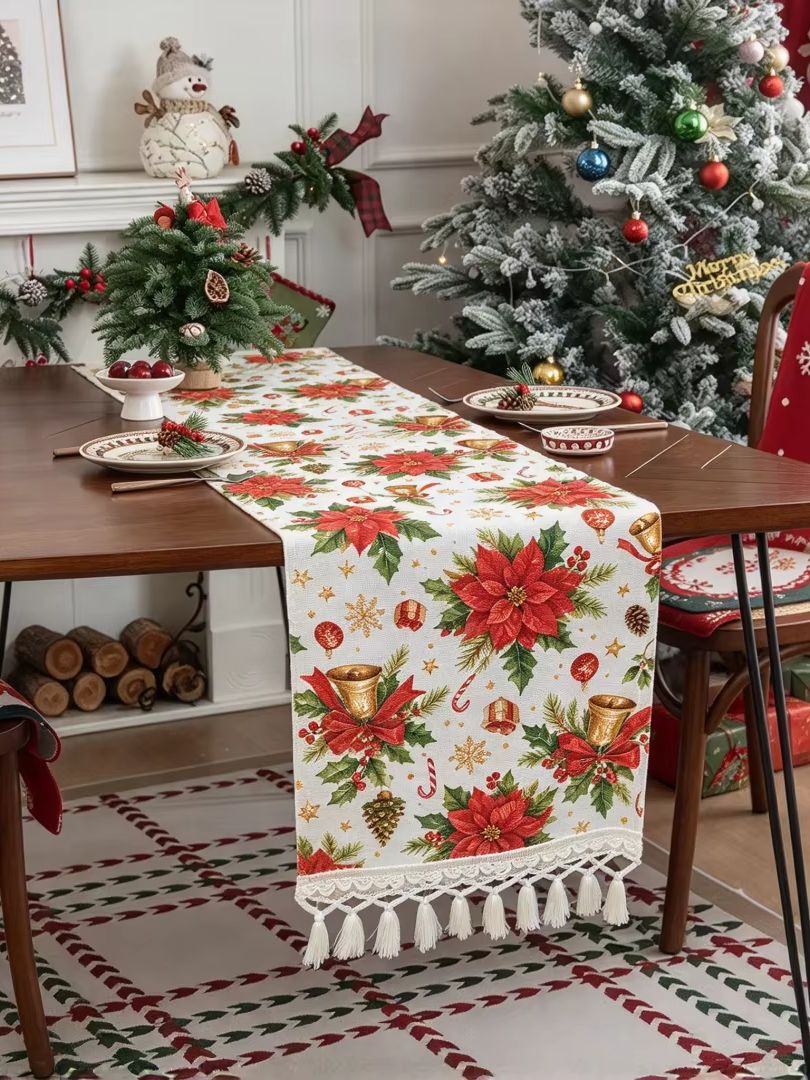 2026 Yeni Yıl Yemek Masası Dek - Linen Table Runner incelemesi ve fiyatı