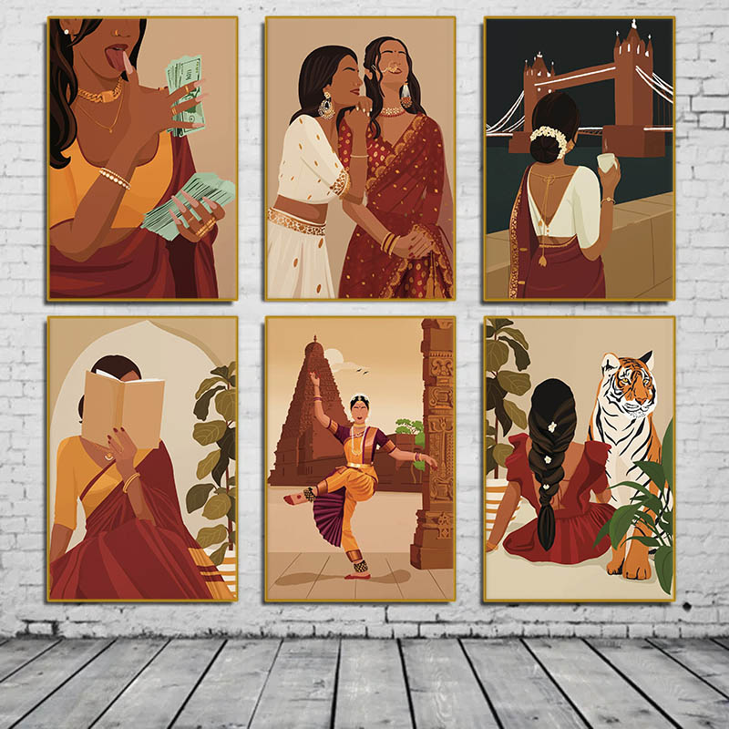 Hintli Kadın Saree Giyiyor Kit - Home Decor Indonesia incelemesi ve fiyatı