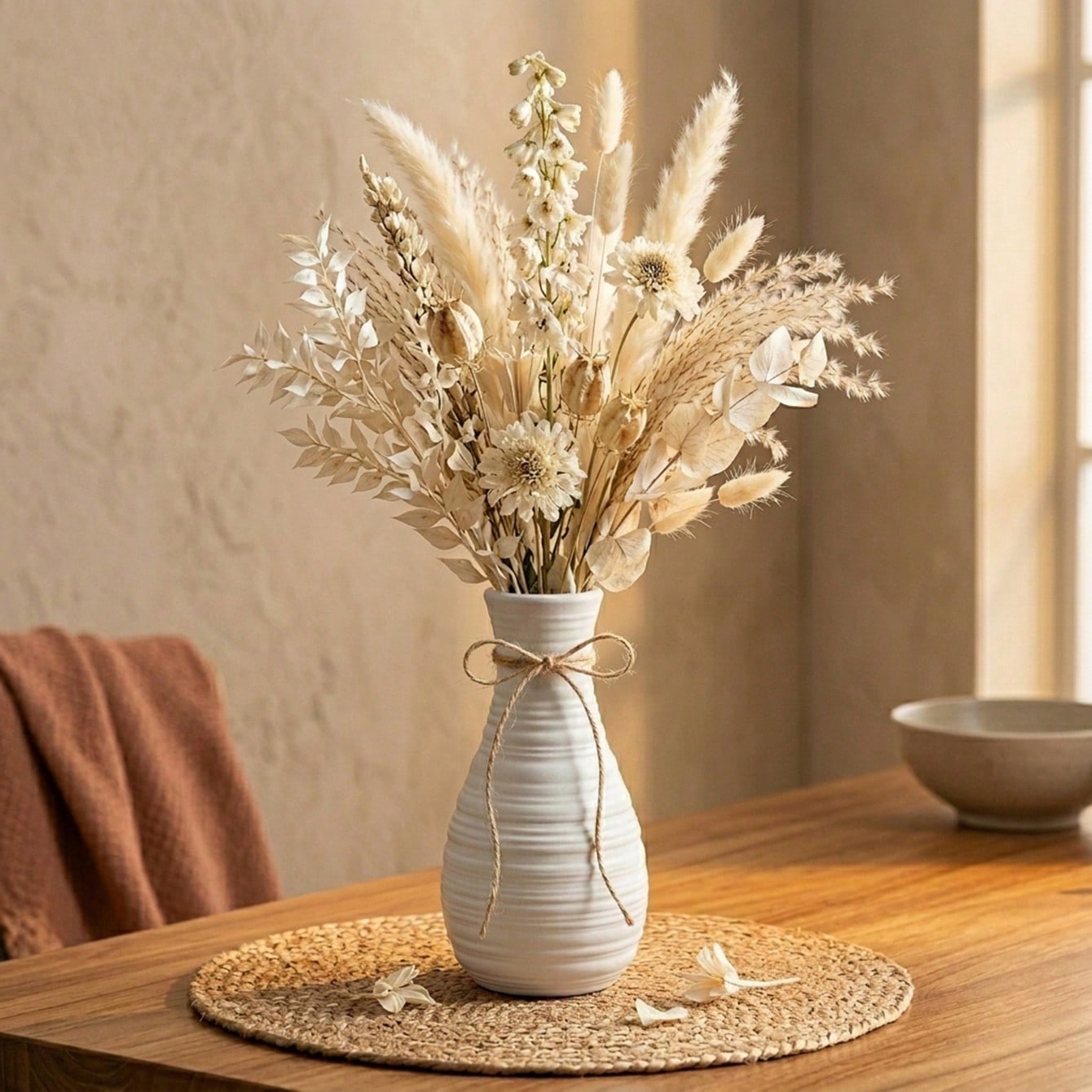 1 adet Boho Yatay Oluklu Beli  - Pampas Grass Decor incelemesi ve fiyatı
