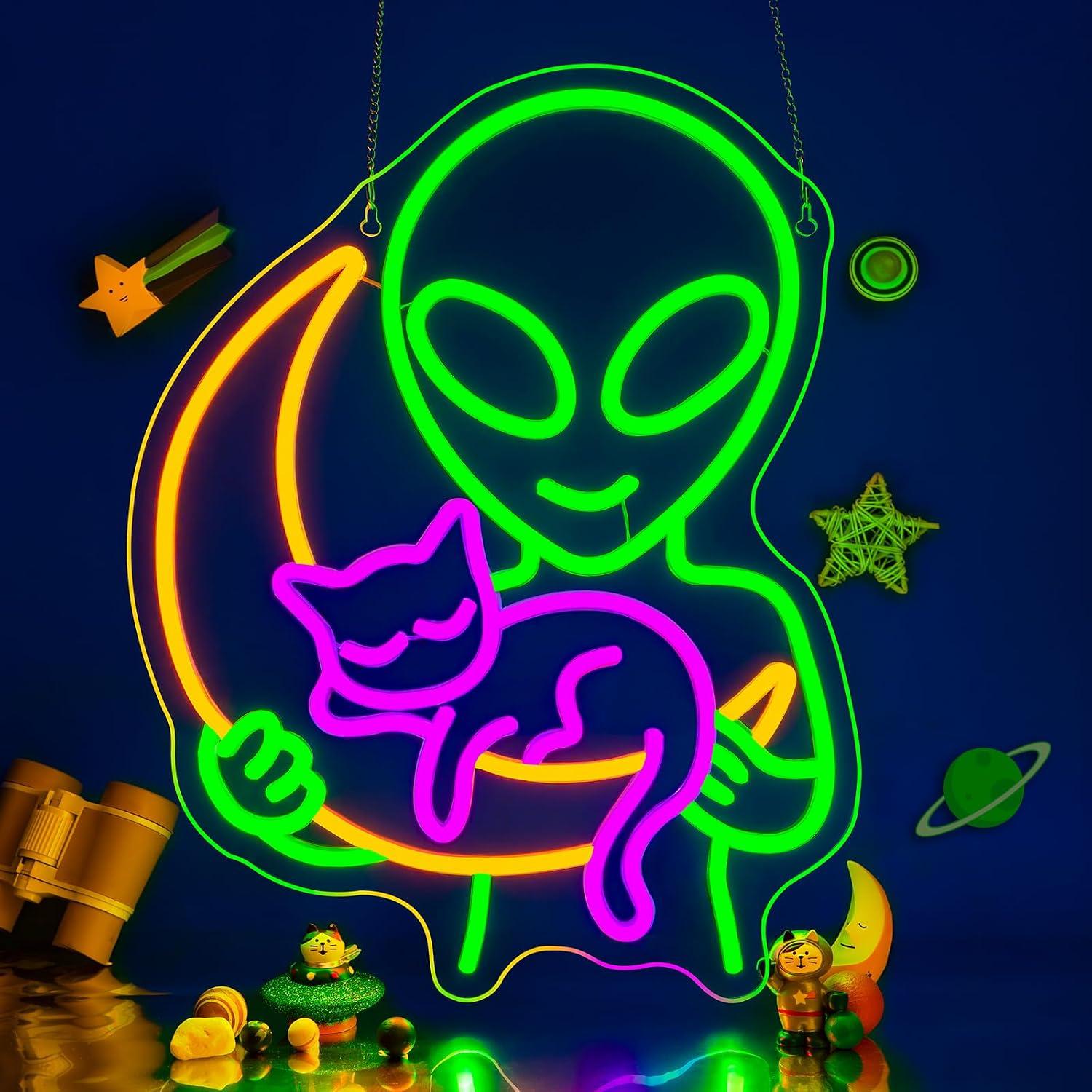 Uzaylı Kedi Neon Tabelası, Uyk - Home Decor Theme incelemesi ve fiyatı