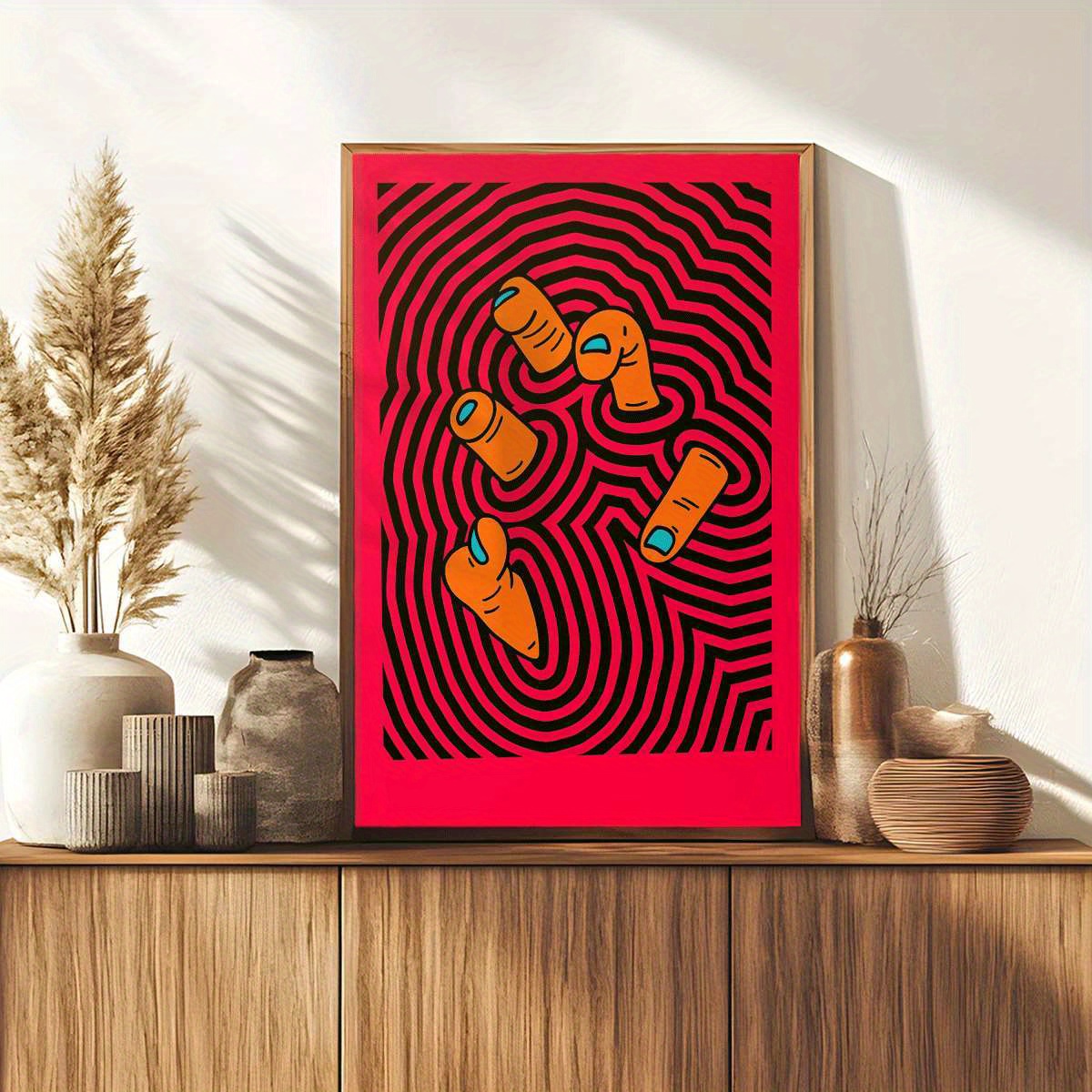 Modern Soyut Parmak Sanatı Pos - Home Decor Y2K incelemesi ve fiyatı